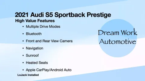 Another view of 2021 Audi S5 Sportback Prestige for sale in Charlotte, NC at Dream Work Automotive