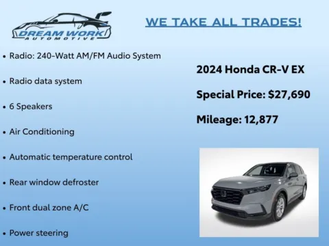 Photos of 2024 Honda CR-V EX for sale in Charlotte, NC at Dream Work Automotive