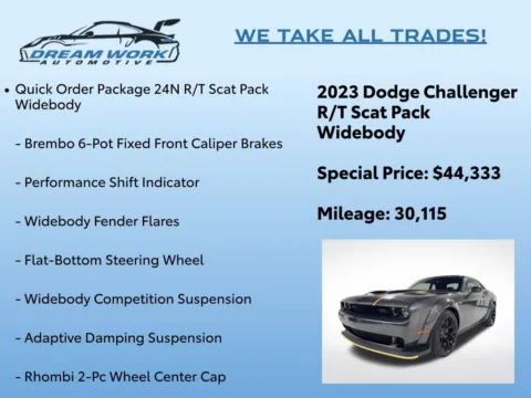 Photos of 2023 Dodge Challenger R/T Scat Pack Widebody for sale in Charlotte, NC at Dream Work Automotive