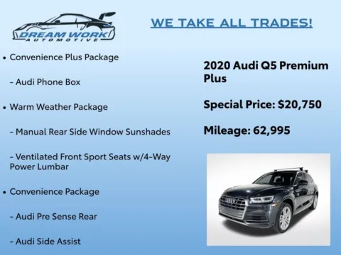 Photos of 2020 Audi Q5 45 Premium Plus for sale in Charlotte, NC at Dream Work Automotive