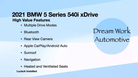 Another view of 2021 BMW 5 Series 540i xDrive for sale in Charlotte, NC at Dream Work Automotive