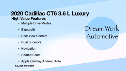 Another view of 2020 Cadillac CT6 3.6L Luxury for sale in Charlotte, NC at Dream Work Automotive