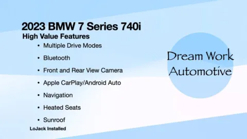 Another view of 2023 BMW 7 Series 740i for sale in Charlotte, NC at Dream Work Automotive
