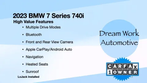 Another view of 2023 BMW 7 Series 740i for sale in Charlotte, NC at Dream Work Automotive
