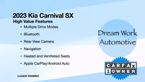 Another view of 2023 Kia Carnival SX for sale in Charlotte, NC at Dream Work Automotive