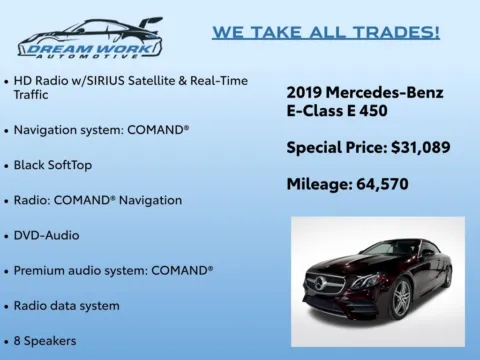 Photos of 2019 Mercedes-Benz E-Class E 450 for sale in Charlotte, NC at Dream Work Automotive