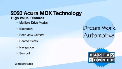 Another view of 2020 Acura MDX Technology for sale in Charlotte, NC at Dream Work Automotive