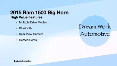 Another view of 2015 Ram 1500 Big Horn for sale in Charlotte, NC at Dream Work Automotive