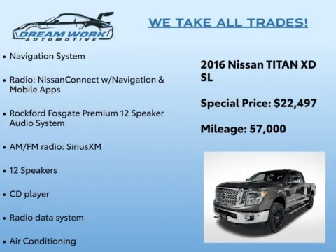 Photos of 2016 Nissan Titan XD SL for sale in Charlotte, NC at Dream Work Automotive