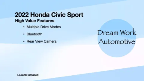 Another view of 2022 Honda Civic Sport for sale in Charlotte, NC at Dream Work Automotive