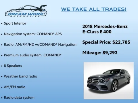 Photos of 2018 Mercedes-Benz E-Class E 400 for sale in Charlotte, NC at Dream Work Automotive