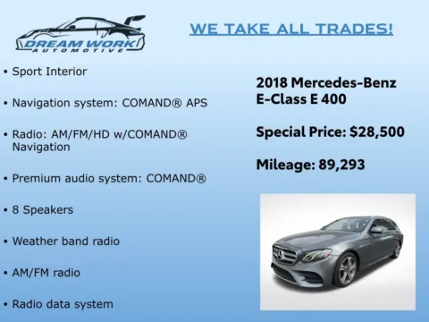 Photos of 2018 Mercedes-Benz E-Class E 400 for sale in Charlotte, NC at Dream Work Automotive