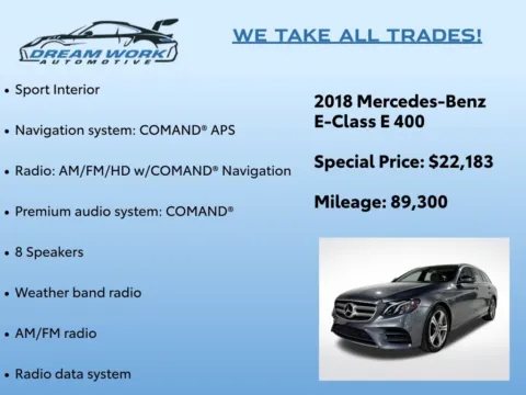Photos of 2018 Mercedes-Benz E-Class E 400 for sale in Charlotte, NC at Dream Work Automotive