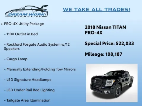 Photos of 2018 Nissan Titan PRO-4X for sale in Charlotte, NC at Dream Work Automotive