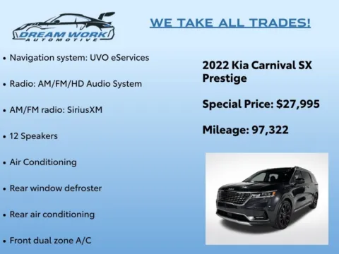 Photos of 2022 Kia Carnival SX Prestige for sale in Charlotte, NC at Dream Work Automotive