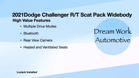 Another view of 2021 Dodge Challenger R/T Scat Pack Widebody for sale in Charlotte, NC at Dream Work Automotive