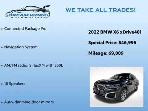 Photos of 2022 BMW X6 xDrive40i for sale in Charlotte, NC at Dream Work Automotive