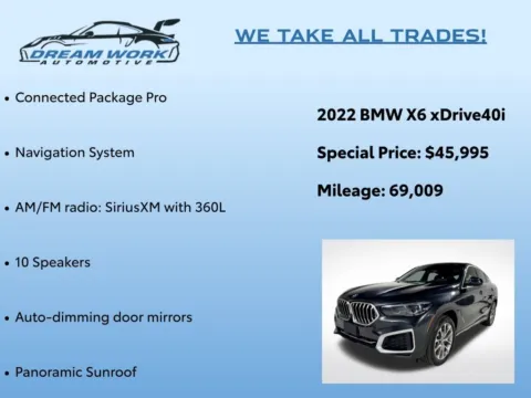 Photos of 2022 BMW X6 xDrive40i for sale in Charlotte, NC at Dream Work Automotive
