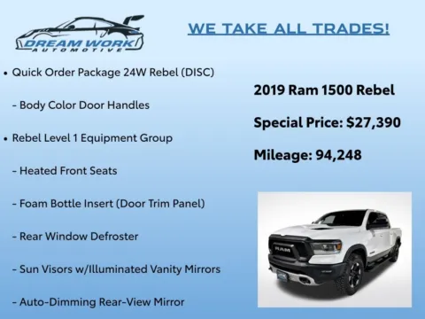 Photos of 2019 Ram 1500 Rebel for sale in Charlotte, NC at Dream Work Automotive
