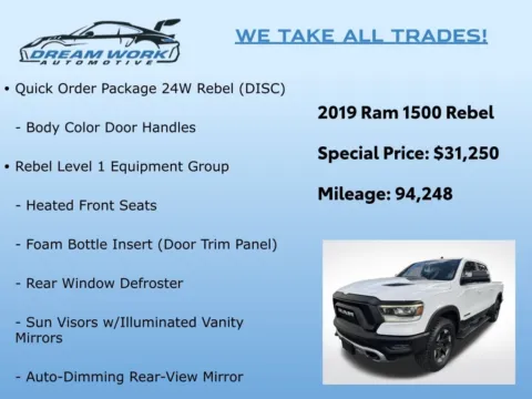 Photos of 2019 Ram 1500 Rebel for sale in Charlotte, NC at Dream Work Automotive