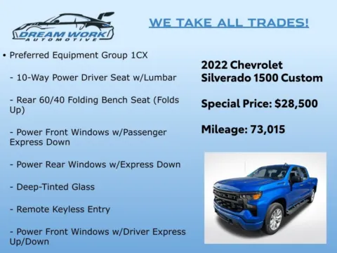 Photos of 2022 Chevrolet Silverado 1500 Custom for sale in Charlotte, NC at Dream Work Automotive