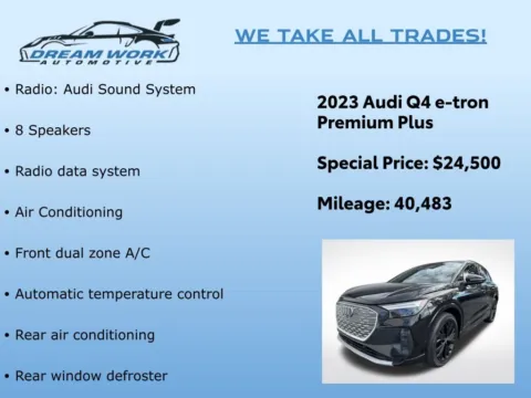 Photos of 2023 Audi Q4 e-tron Premium Plus for sale in Charlotte, NC at Dream Work Automotive