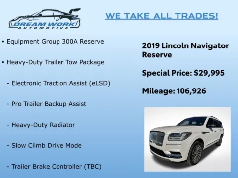 Photos of 2019 Lincoln Navigator Reserve for sale in Charlotte, NC at Dream Work Automotive