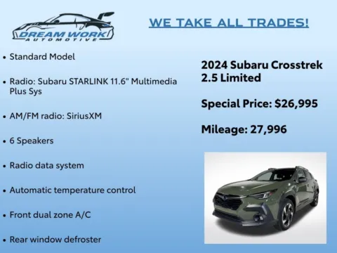 Photos of 2024 Subaru Crosstrek Limited for sale in Charlotte, NC at Dream Work Automotive