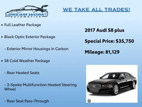 Photos of 2017 Audi S8 4.0T for sale in Charlotte, NC at Dream Work Automotive