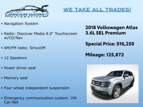 Photos of 2018 Volkswagen Atlas SEL Premium for sale in Charlotte, NC at Dream Work Automotive