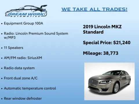 Photos of 2019 Lincoln MKZ Standard for sale in Charlotte, NC at Dream Work Automotive