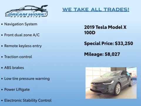 Photos of 2019 Tesla Model X 100D for sale in Charlotte, NC at Dream Work Automotive