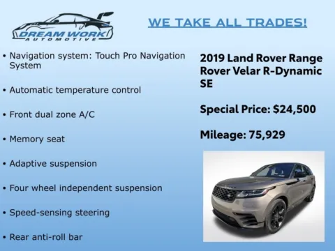 Photos of 2019 Land Rover Range Rover Velar SE R-Dynamic for sale in Charlotte, NC at Dream Work Automotive