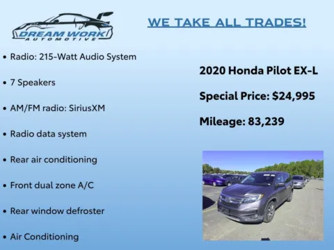 Photos of 2020 Honda Pilot EX-L for sale in Charlotte, NC at Dream Work Automotive