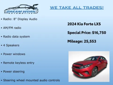 Photos of 2024 Kia Forte LXS for sale in Charlotte, NC at Dream Work Automotive