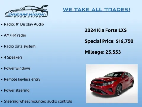 Photos of 2024 Kia Forte LXS for sale in Charlotte, NC at Dream Work Automotive