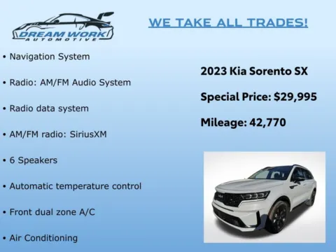 Photos of 2023 Kia Sorento SX for sale in Charlotte, NC at Dream Work Automotive