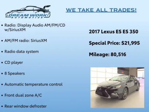 Photos of 2017 Lexus ES 350 for sale in Charlotte, NC at Dream Work Automotive