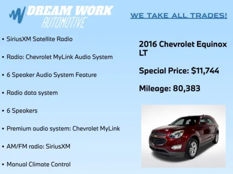 Photos of 2016 Chevrolet Equinox LT for sale in Charlotte, NC at Dream Work Automotive