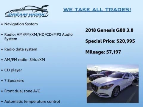 Photos of 2018 Genesis G80 3.8 for sale in Charlotte, NC at Dream Work Automotive