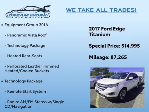 Photos of 2017 Ford Edge Titanium for sale in Charlotte, NC at Dream Work Automotive