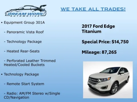 Photos of 2017 Ford Edge Titanium for sale in Charlotte, NC at Dream Work Automotive