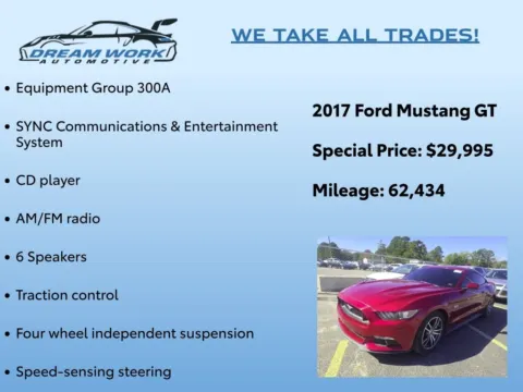 Photos of 2017 Ford Mustang GT for sale in Charlotte, NC at Dream Work Automotive