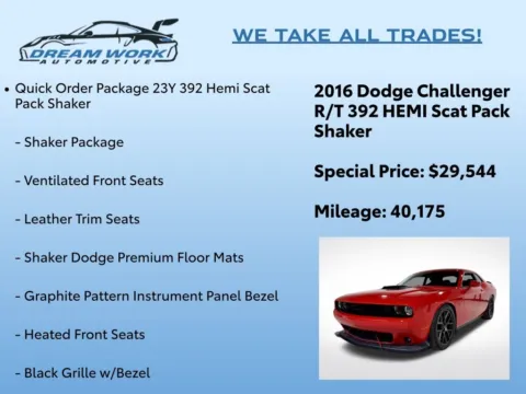 Photos of 2016 Dodge Challenger R/T Scat Pack for sale in Charlotte, NC at Dream Work Automotive