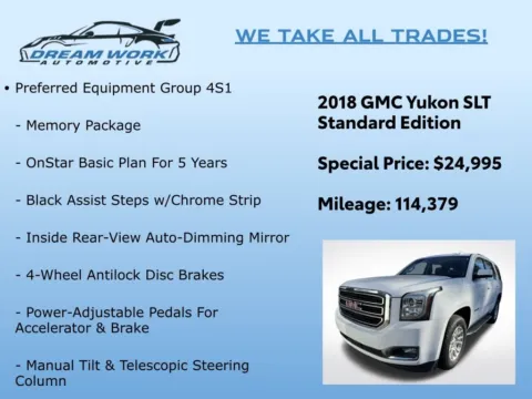 Photos of 2018 GMC Yukon SLT Standard Edition for sale in Charlotte, NC at Dream Work Automotive