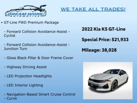 Photos of 2022 Kia K5 GT-Line for sale in Charlotte, NC at Dream Work Automotive