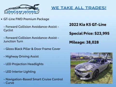 Photos of 2022 Kia K5 GT-Line for sale in Charlotte, NC at Dream Work Automotive