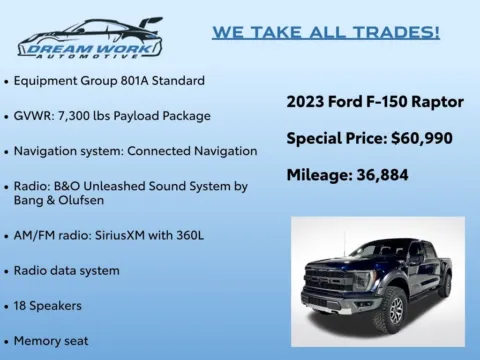 Photos of 2023 Ford F-150 Raptor for sale in Charlotte, NC at Dream Work Automotive