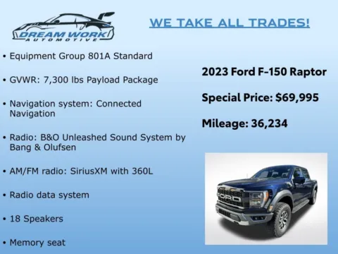 Photos of 2023 Ford F-150 Raptor for sale in Charlotte, NC at Dream Work Automotive