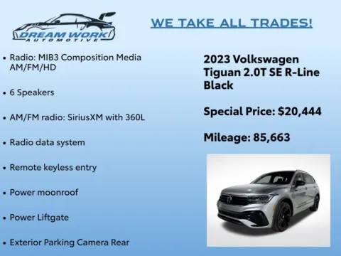 Photos of 2023 Volkswagen Tiguan 2.0T SE R-Line Black for sale in Charlotte, NC at Dream Work Automotive